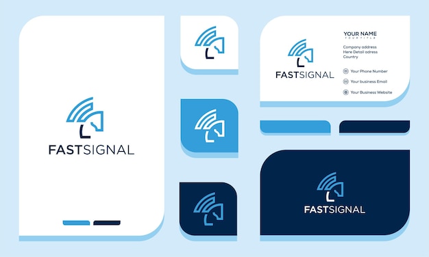 House and signal logo concept with line shape,suitable for internet provider, hosting