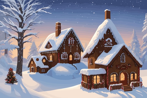 a house in the snow by person