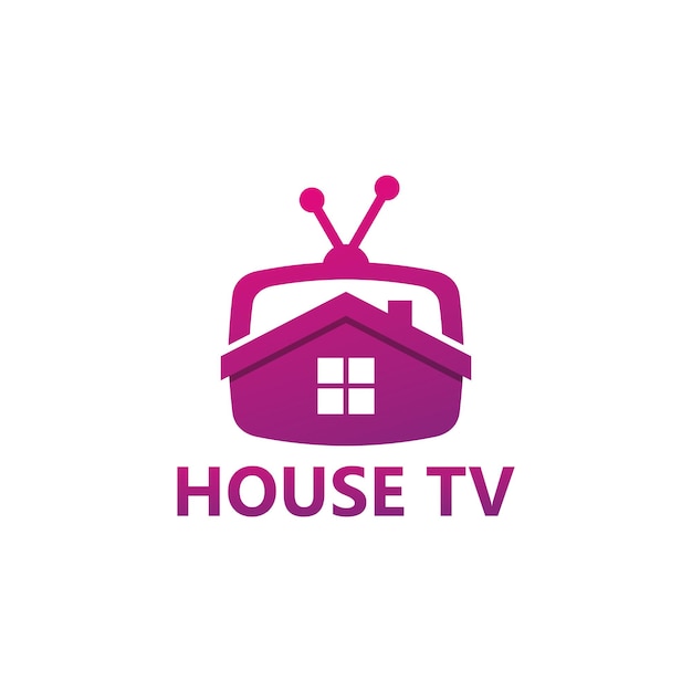 ハウステレビのロゴのテンプレートデザイン