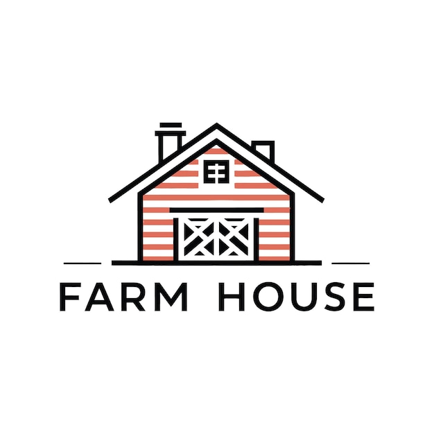 a house that has the words farm house on it