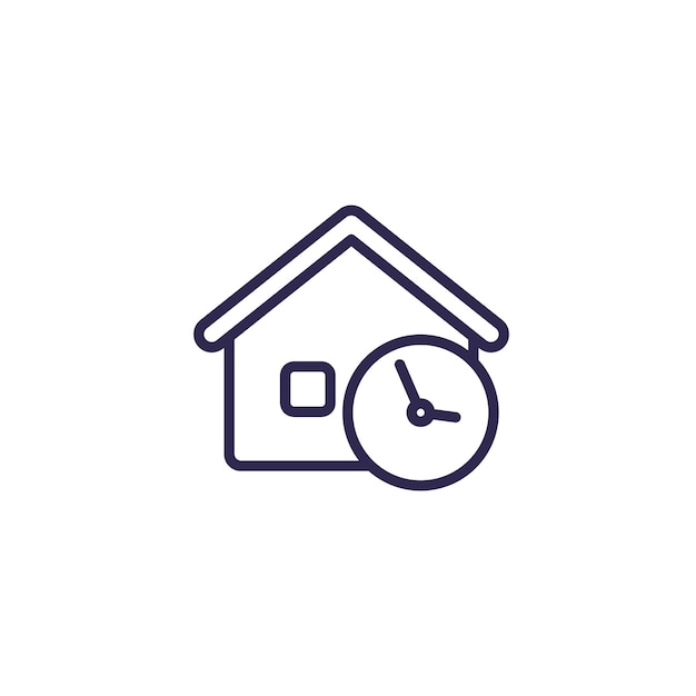 house and time line icon