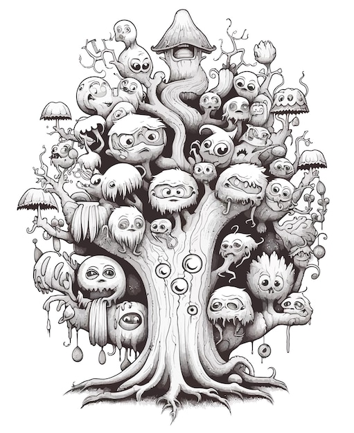 House tree illustration