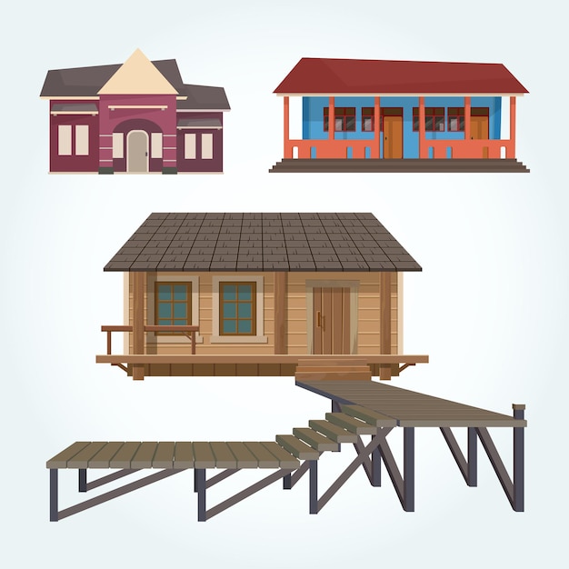 Vector house vector building home illustration