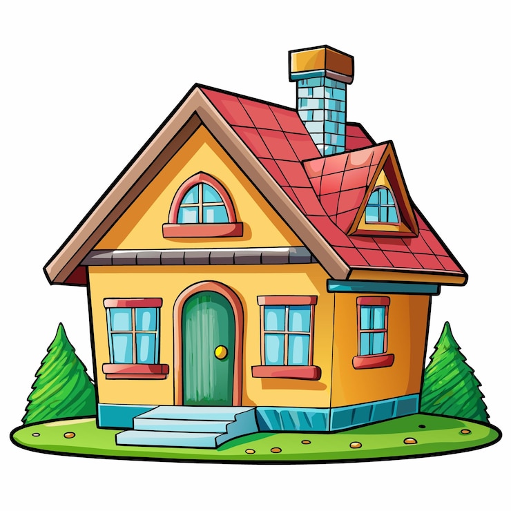Vector house vector illustration isolated on white background