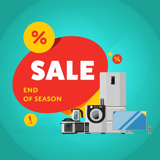 Household appliances discount sale banner