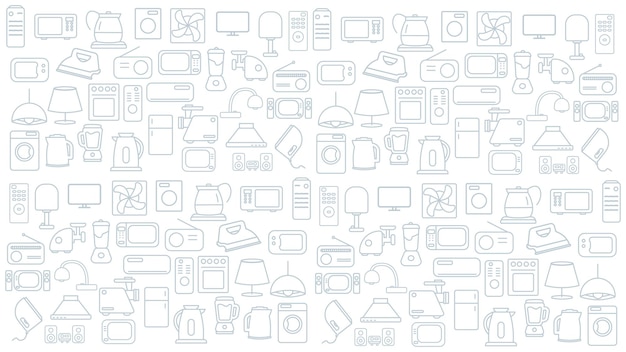 Vector household appliances icon background home appliances vector icon background