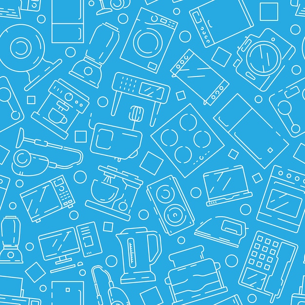 Household electronics seamless pattern