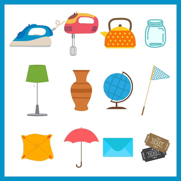 Vector household objects