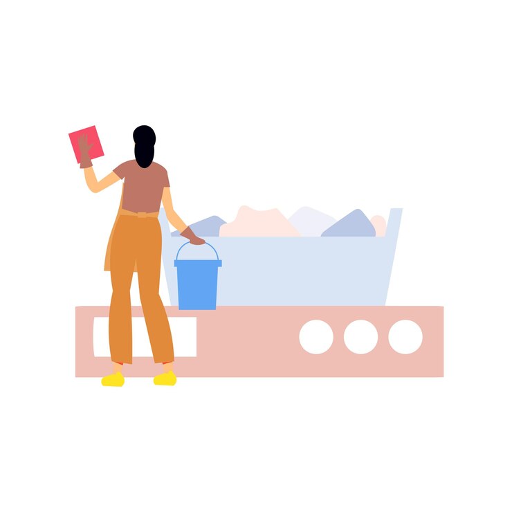 Vector the housekeeper is working