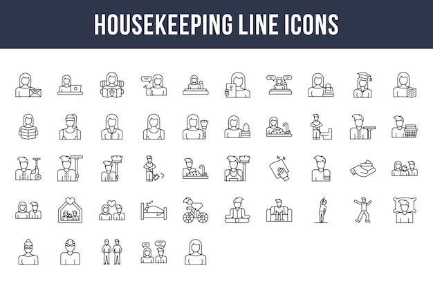 Housekeeping Line Icons