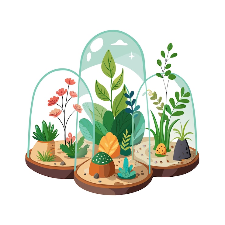 Vector houseplant in pot vector illustration concept