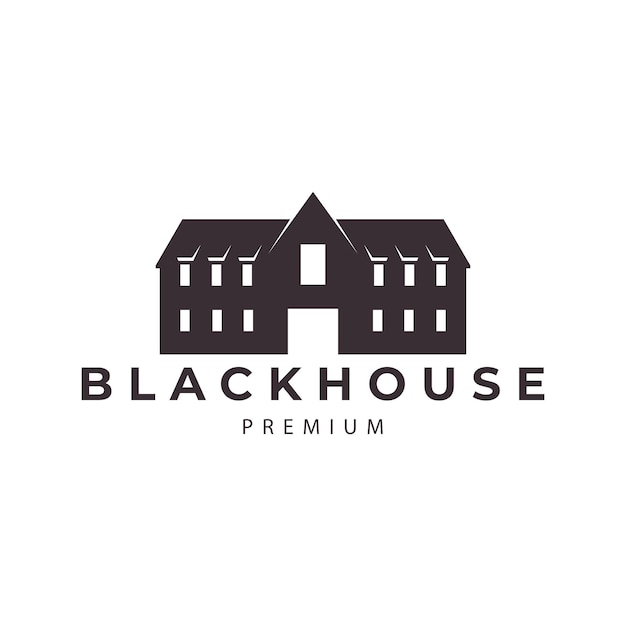 Дома здания архитекторы недвижимость черные дома вектор логотип символ икона иллюстрация дизайн