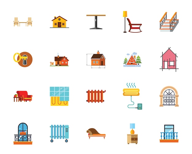 Houses icon set