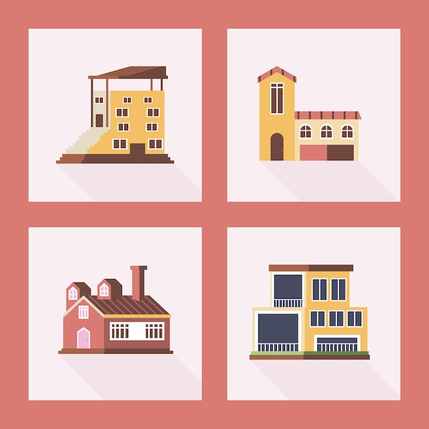 Houses residential icons