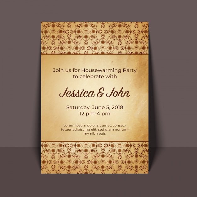 Housewarming party invitation card design