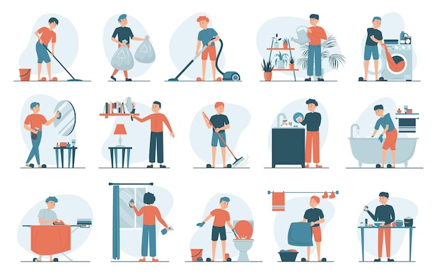 Vector housework set illustration