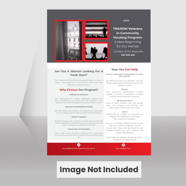 housing flyer template design