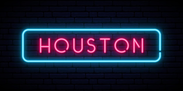 Houston neon uithangbord