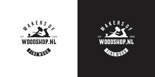 Hout winkel vintage logo ontwerp