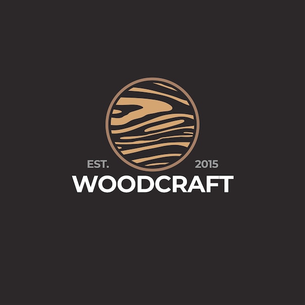 Houtbewerking hout vintage Logo sjabloon vectorillustratie