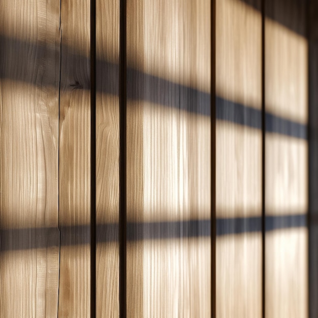 Vector houten achtergrond met schaduwen van licht houten achtergrund met schaduw van licht