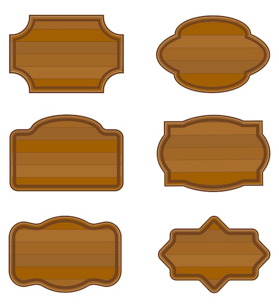 houten bord gemaakt van hout cartoon stock vector illustratie