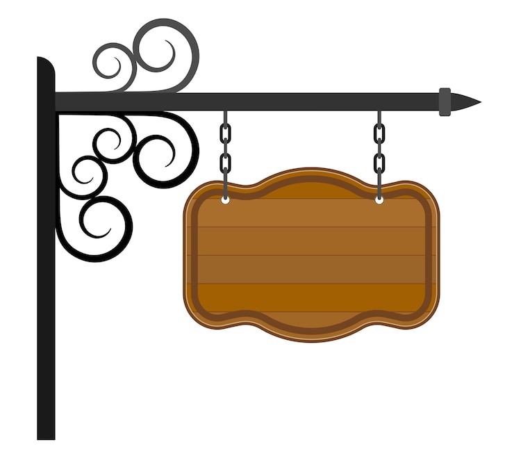 Vector houten bord gemaakt van hout cartoon stock vector illustratie