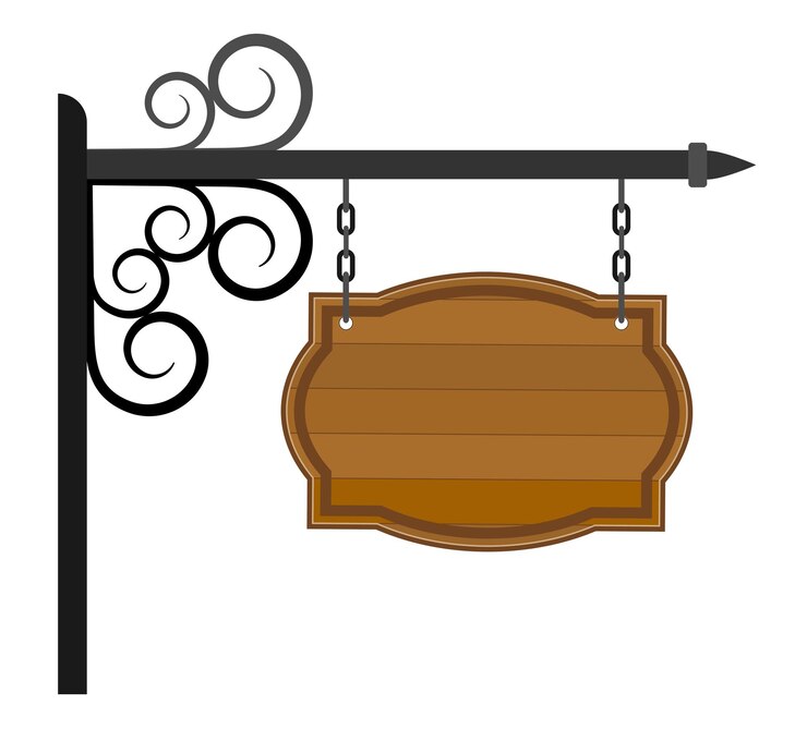 Vector houten bord gemaakt van hout cartoon stock vector illustratie