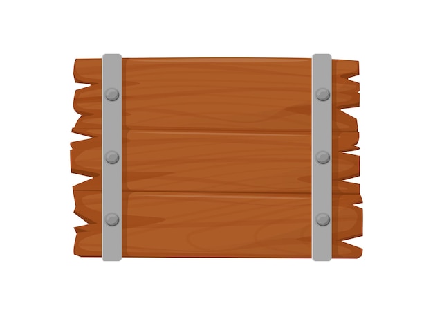 Houten borden in cartoon-stijl Rustiek bord in cartoon-stijl Elementen van de gebruikersinterface van het spel