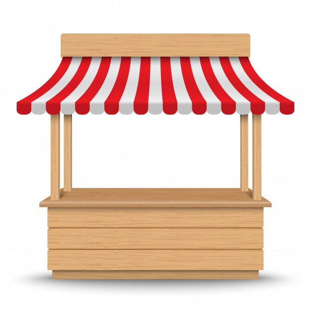 Houten marktstand