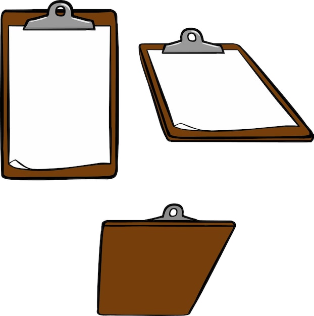 Vector houten notepad notepad clipboard vector paperboeard