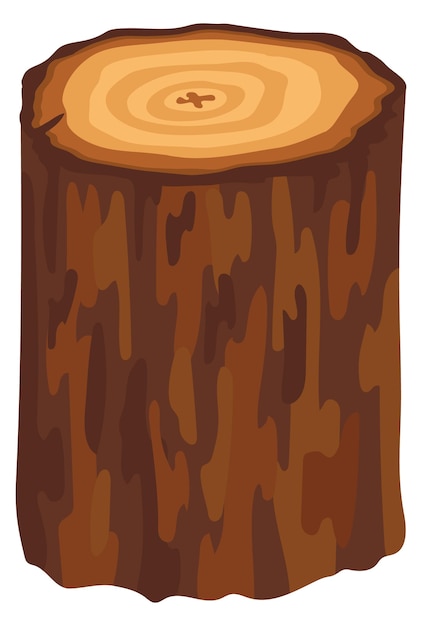 Houten stam Tree log cartoon hout icoon geïsoleerd op witte achtergrond