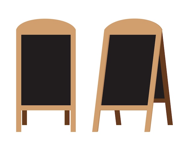 Houten straat sandwich lege stand zwart menu bord welkom stand teken