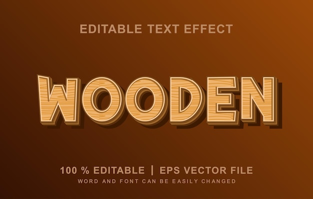 houten tekst-effect