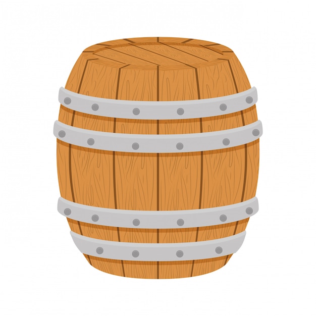houten vat pictogram afbeelding ontwerp