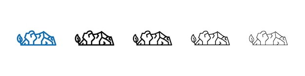 Houtskool-icone Outline vector logo voor web ui