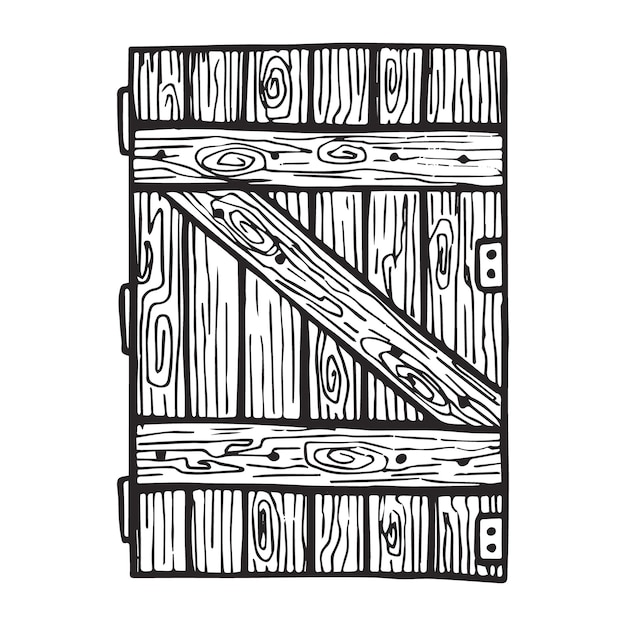 Houtstructuur tekening handgemaakte Stukken gebroken planken