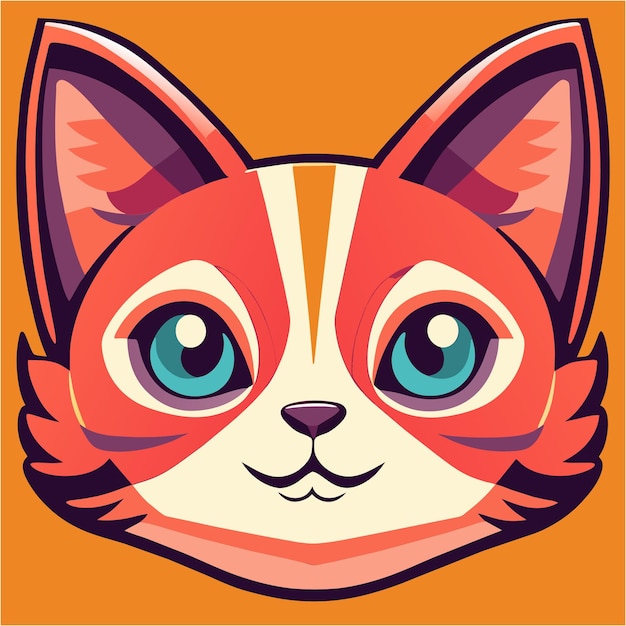 How to Design a Charming Cat Cartoon Head in Pop Art Style