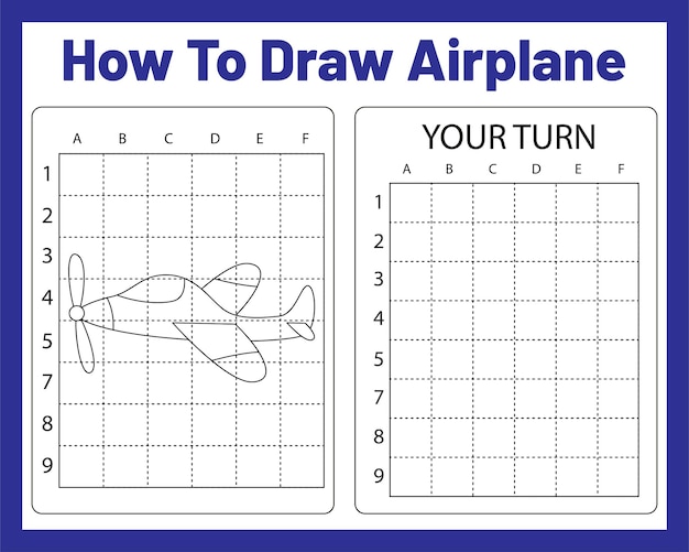 How to draw airplane for kids