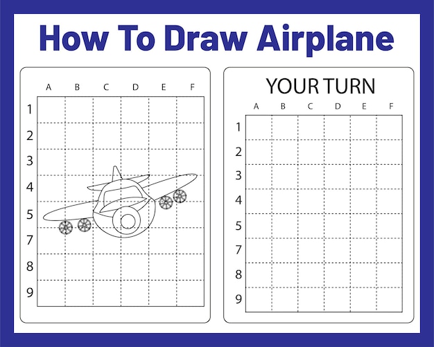 子供のための飛行機の描き方