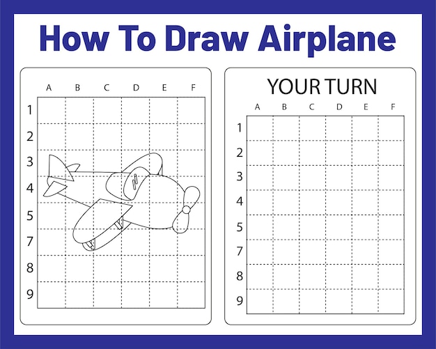 子供のための飛行機の描き方