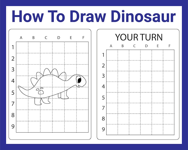Как рисовать динозавра для детей