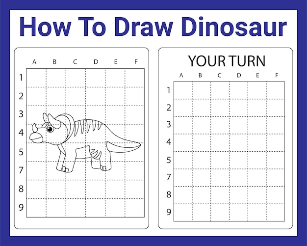 How To Draw Dinosaur For Kids