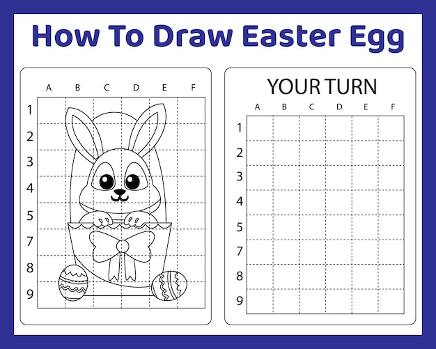 How To draw Easter For kids premium vector