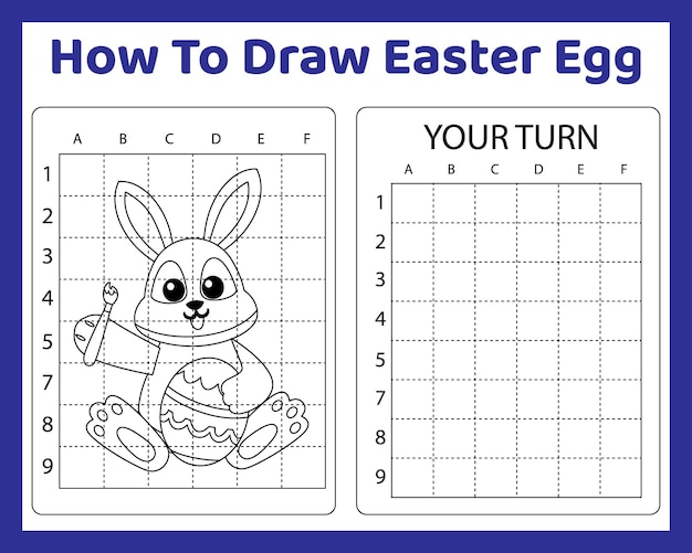 How To draw Easter For kids premium vector