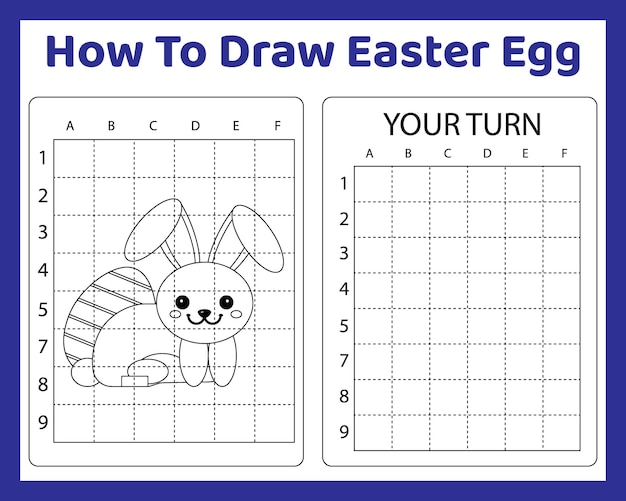 How To draw Easter For kids premium vector