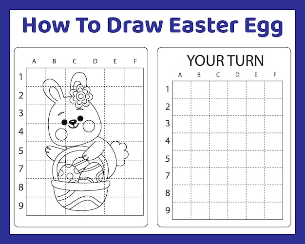 How To draw Easter For kids premium vector