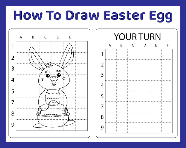 How To draw Easter For kids premium vector