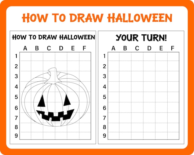 How to draw halloween for kids