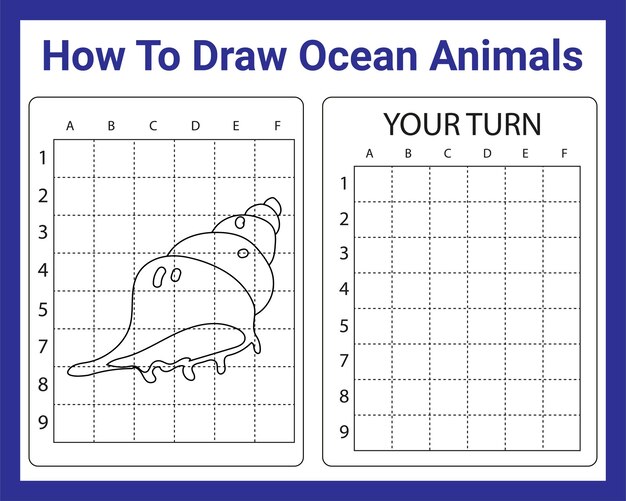 How to draw ocean animals for kids